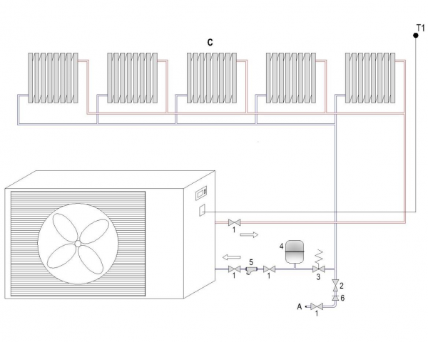 Kit EVI 15kW, tank 80L, boiler 300L