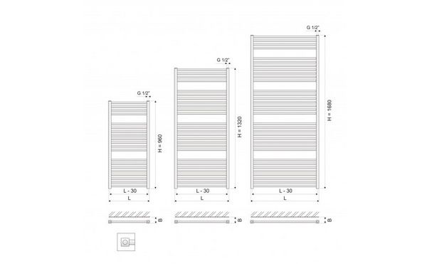 Calorifere elctrice tip scarita KD-E plat